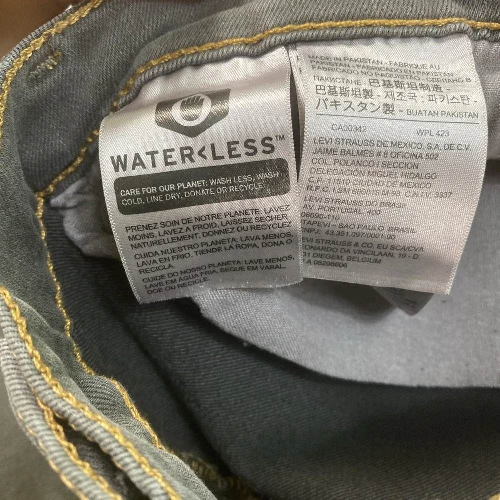Levi 505 Mens Jeans 38x32 Grey Straight Leg